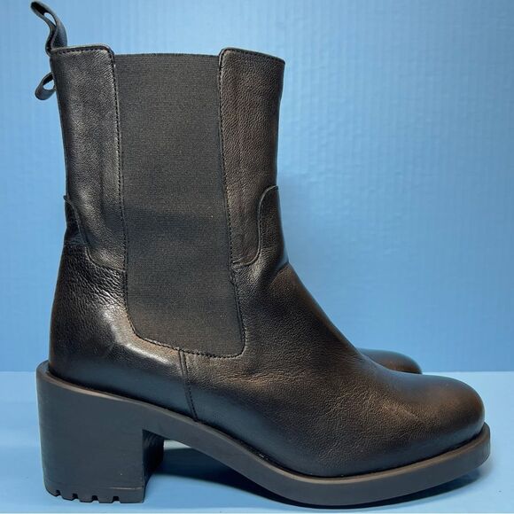 Emanuele Crasto Womens Black Leather Chelsea Boots EU39/US8.5-9 - Picture 7 of 16
